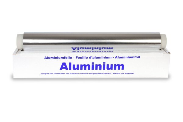 Alufolie, 44 cm, Typ 150, Cutterbox, 6 Boxen / Karton