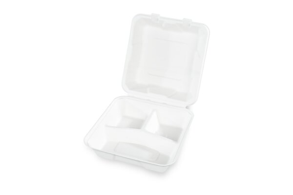Men&uuml;klappbox, 3-teilig, aus Zuckerrohr, 2 x 100 St&uuml;ck / Karton