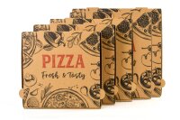 Pizzakarton, 28 x 28 x 4 cm, braun, 100 St&uuml;ck