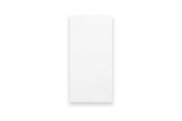 Servietten, 33 x 33 cm, wei&szlig;, Zellstoff, 2-lagig, 1/8-Buchfalz, 8 x 250 St&uuml;ck