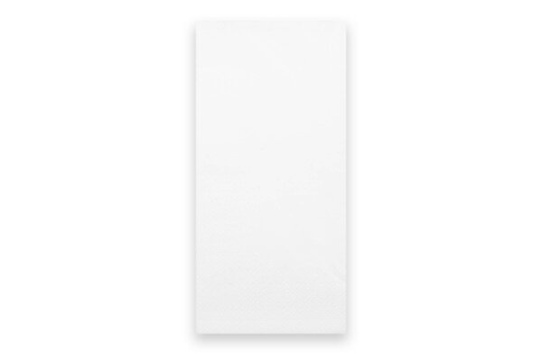 Servietten. 40 x 40 cm, wei&szlig;, Zellstoff, 3-lagig, 1/8-Buchfalz, 8 x 200 St&uuml;ck