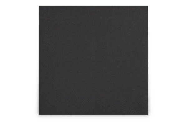 Servietten, 40 x 40 cm, schwarz, 3-lagig, 1/4-Falz, 4 x 250 St&uuml;ck