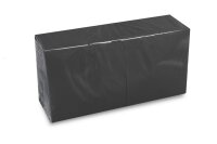 Servietten, 40 x 40 cm, schwarz, 3-lagig, 1/4-Falz, 4 x...