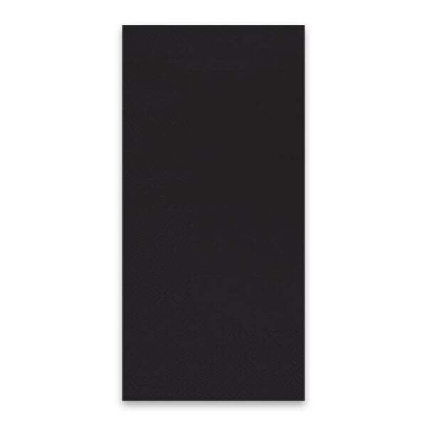 Servietten, 40 x 40 cm, schwarz, 3-lagig, 1/8-Buchfalz, 8 x 200 St&uuml;ck