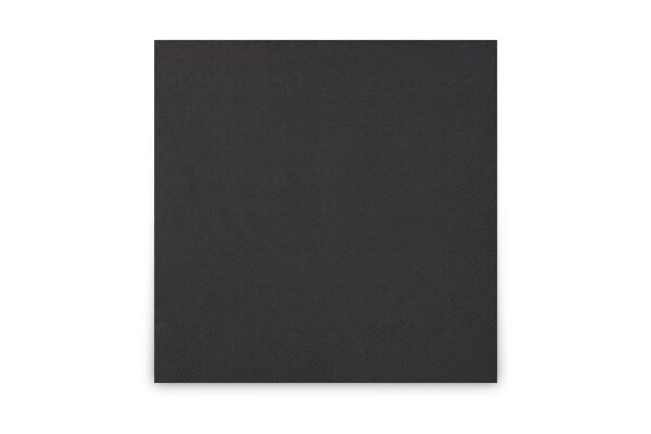Servietten, 33 x 33 cm, schwarz, 3-lagig, 1/4-Falz, 4 x 250 St&uuml;ck