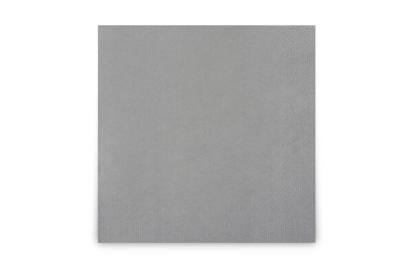 Servietten, 33 x 33 cm, grau, 3-lagig, 1/4-Falz, 4 x 250 St&uuml;ck