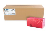 Servietten, 24 x 24 cm, rot, 2-lagig, 1/4-Falz, 12 x 300 St&uuml;ck