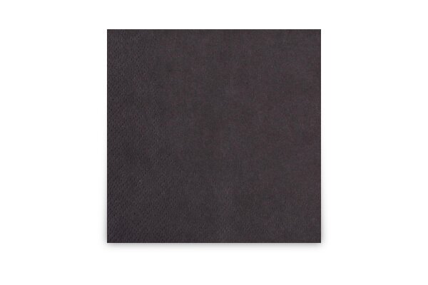 Servietten, 24 x 24 cm, schwarz, 2-lagig, 1/4-Falz, 12 x 300 St&uuml;ck