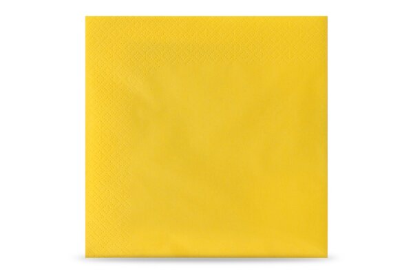 Servietten, 33 x 33 cm, gelb, 3-lagig, 1/4-Falz, 4 x 250 St&uuml;ck