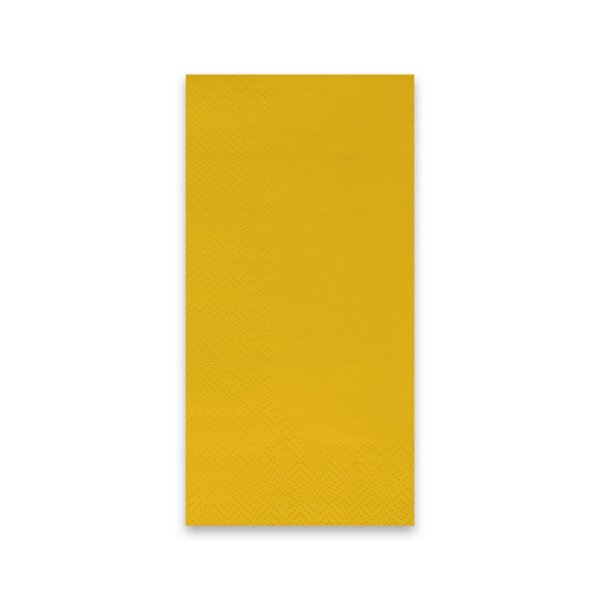Servietten, 33 x 33 cm, gelb, 3-lagig, 1/8-Buchfalz, 8 x 200 St&uuml;ck