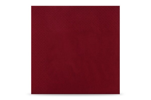 Servietten, 33 x 33 cm, bordeaux, 3-lagig, 1/4-Falz, 4 x 250 St&uuml;ck