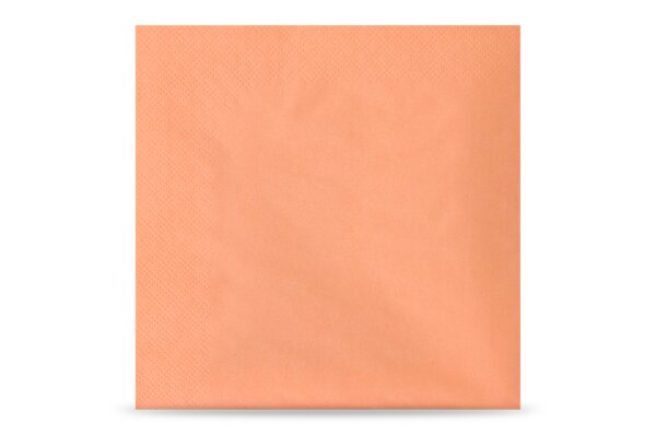 Servietten, 33 x 33 cm, apricot, 3-lagig, 1/4-Falz, 4 x 250 St&uuml;ck