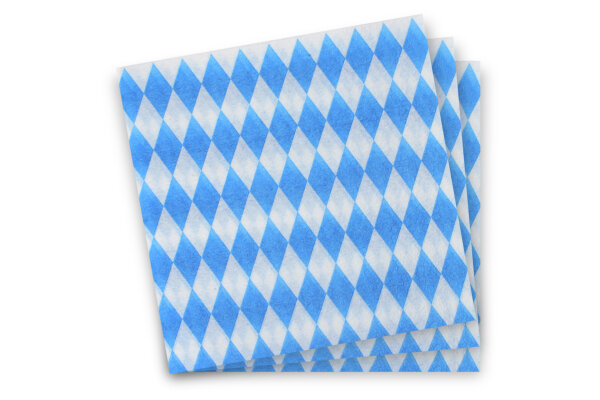 Servietten "Bayerische Raute", 32 x 32 cm, 1-lagig, 1/4-Falz, 10 x 400 St&uuml;ck