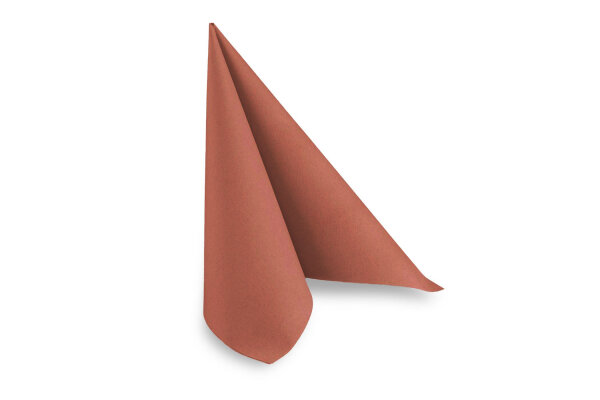 Airlaid-Servietten, 40 x 40 cm, terracotta, 1/4-Falz, 16 x 50 St&uuml;ck
