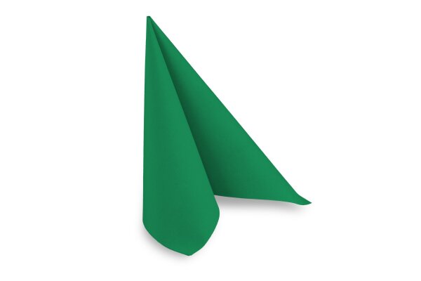 Airlaid-Servietten, 40 x 40 cm, dunkelgr&uuml;n, 1/4-Falz, 16 x 50 St&uuml;ck