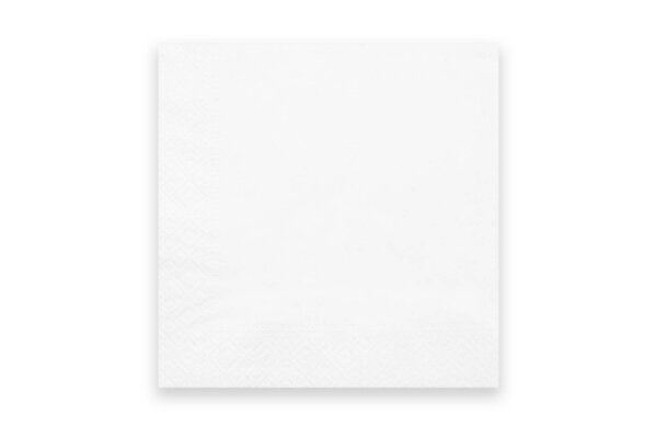 Servietten, 32 x 32 cm, wei&szlig;, Zellstoff, 2-lagig, 1/4-Falz, 10 x 250 St&uuml;ck