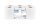 Handtuchrolle 19 cm, 2-lagig, wei&szlig;, Zellstoff, 140 m, 6 Rollen