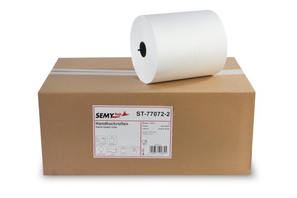 Handtuchrolle Autocut 21 cm, 2-lagig, wei&szlig;, Zellstoff, &Oslash; 19 cm, 6 Rollen