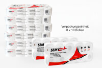 Toilettenpapier, 4-lagig, wei&szlig;, Zellstoff,150 Blatt, 8 x 10 Rollen