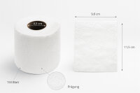 Toilettenpapier, 4-lagig, wei&szlig;, Zellstoff,150 Blatt, 8 x 10 Rollen