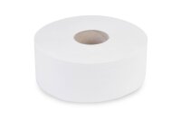 Jumbo-Toilettenpapier, 2-lagig, wei&szlig;, Zellstoff, &Oslash; 25 cm, 6 Rollen