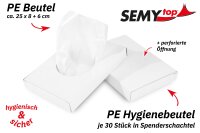 Hygienebeutel PE, wei&szlig;, 50 Spenderschachteln &aacute; 30 Beutel