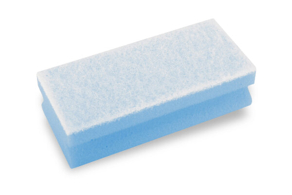 Griffschwamm, blau-wei&szlig;, 15 x 6,8 x 4,5 cm, f&uuml;r empfindliche Fl&auml;chen, 10 St&uuml;ck