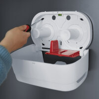 Toilettenpapierspender, f&uuml;r 2 Rollen, wei&szlig; matt