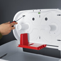 Jumbo Toilettenpapierspender, f&uuml;r 2 Rollen, wei&szlig; matt, f&uuml;r Rollen bis &Oslash; 23 cm