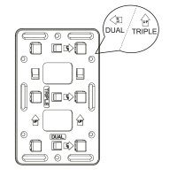 Adapterplatte f&uuml;r Doppel oder Tripple Dusch- und...