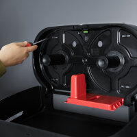 Jumbo Toilettenpapierspender, f&uuml;r 2 Rollen, schwarz matt, f&uuml;r Rollen bis &Oslash; 23 cm